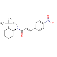 2d structure of (2E)-N-[(1S,2R)-2-tert-butylcyclohexyl]-3-(4-nitrophenyl)prop-2-enamide
