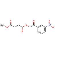 2d structure of 1-methyl 4-[2-(3-nitrophenyl)-2-oxoethyl] butanedioate