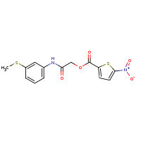 2d structure of {[3-(methylsulfanyl)phenyl]carbamoyl}methyl 5-nitrothiophene-2-carboxylate