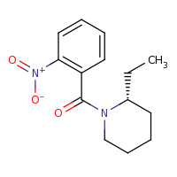 2d structure of (2R)-2-ethyl-1-[(2-nitrophenyl)carbonyl]piperidine