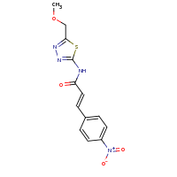 2d structure of (2E)-N-[5-(methoxymethyl)-1,3,4-thiadiazol-2-yl]-3-(4-nitrophenyl)prop-2-enamide