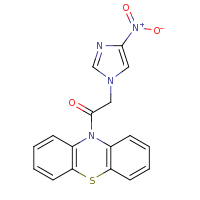 2d structure of 2-(4-nitro-1H-imidazol-1-yl)-1-(10H-phenothiazin-10-yl)ethan-1-one