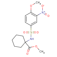 2d structure of methyl 1-[(4-methoxy-3-nitrobenzene)sulfonamido]cyclohexane-1-carboxylate