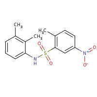 2d structure of N-(2,3-dimethylphenyl)-2-methyl-5-nitrobenzene-1-sulfonamide