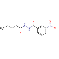 2d structure of 3-nitro-N'-pentanoylbenzohydrazide