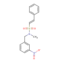 2d structure of (E)-N-methyl-N-[(3-nitrophenyl)methyl]-2-phenylethene-1-sulfonamide