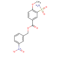 2d structure of (3-nitrophenyl)methyl 4-methoxy-3-sulfamoylbenzoate