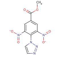 2d structure of methyl 3,5-dinitro-4-(1H-1,2,3-triazol-1-yl)benzoate