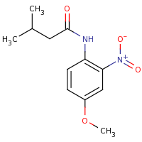 2d structure of N-(4-methoxy-2-nitrophenyl)-3-methylbutanamide