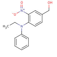 2d structure of {4-[ethyl(phenyl)amino]-3-nitrophenyl}methanol