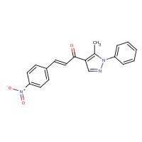 2d structure of (2E)-1-(5-methyl-1-phenyl-1H-pyrazol-4-yl)-3-(4-nitrophenyl)prop-2-en-1-one