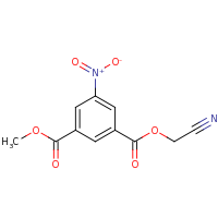 2d structure of 1-cyanomethyl 3-methyl 5-nitrobenzene-1,3-dicarboxylate