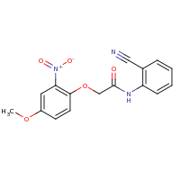 2d structure of N-(2-cyanophenyl)-2-(4-methoxy-2-nitrophenoxy)acetamide