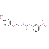 2d structure of 3-[2-(4-methoxyphenoxy)ethyl]-1-(3-nitrophenyl)urea