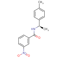 2d structure of N-[(1R)-1-(4-methylphenyl)ethyl]-3-nitrobenzamide