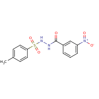 2d structure of N'-[(4-methylbenzene)sulfonyl]-3-nitrobenzohydrazide