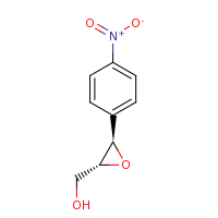 2d structure of [(2R,3R)-3-(4-nitrophenyl)oxiran-2-yl]methanol