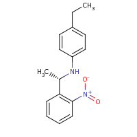 2d structure of 4-ethyl-N-[(1S)-1-(2-nitrophenyl)ethyl]aniline