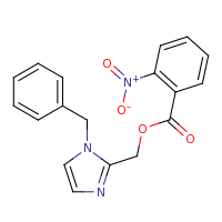 2d structure of (1-benzyl-1H-imidazol-2-yl)methyl 2-nitrobenzoate