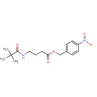 2d structure of (4-nitrophenyl)methyl 4-(2,2-dimethylpropanamido)butanoate