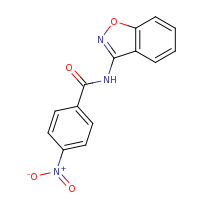 2d structure of N-(1,2-benzoxazol-3-yl)-4-nitrobenzamide