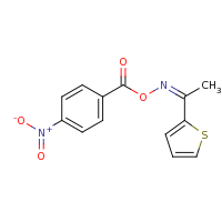 2d structure of (Z)-[1-(thiophen-2-yl)ethylidene]amino 4-nitrobenzoate