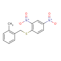 2d structure of 1-{[(2-methylphenyl)methyl]sulfanyl}-2,4-dinitrobenzene