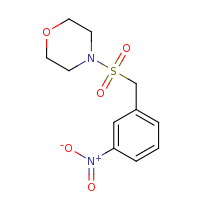 2d structure of 4-{[(3-nitrophenyl)methane]sulfonyl}morpholine