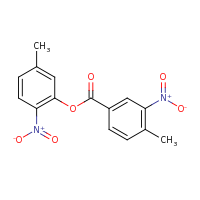 2d structure of 5-methyl-2-nitrophenyl 4-methyl-3-nitrobenzoate