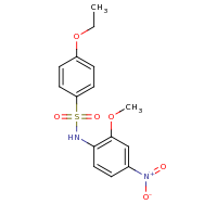2d structure of 4-ethoxy-N-(2-methoxy-4-nitrophenyl)benzene-1-sulfonamide