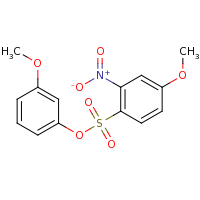 2d structure of 3-methoxyphenyl 4-methoxy-2-nitrobenzene-1-sulfonate
