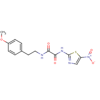 2d structure of N-[2-(4-methoxyphenyl)ethyl]-N'-(5-nitro-1,3-thiazol-2-yl)ethanediamide