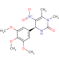 2d structure of (4S)-1,6-dimethyl-5-nitro-4-(3,4,5-trimethoxyphenyl)-1,2,3,4-tetrahydropyrimidin-2-one