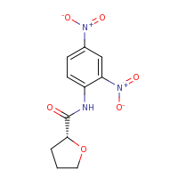 2d structure of (2R)-N-(2,4-dinitrophenyl)oxolane-2-carboxamide