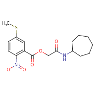 2d structure of (cycloheptylcarbamoyl)methyl 5-(methylsulfanyl)-2-nitrobenzoate