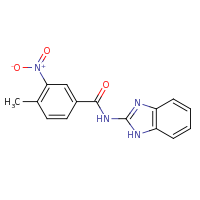2d structure of N-(1H-1,3-benzodiazol-2-yl)-4-methyl-3-nitrobenzamide