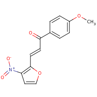 2d structure of (2E)-1-(4-methoxyphenyl)-3-(3-nitrofuran-2-yl)prop-2-en-1-one