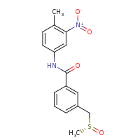 2d structure of 3-[(R)-methanesulfinylmethyl]-N-(4-methyl-3-nitrophenyl)benzamide
