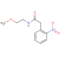 2d structure of N-(2-methoxyethyl)-2-(2-nitrophenyl)acetamide
