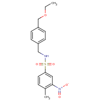2d structure of N-{[4-(ethoxymethyl)phenyl]methyl}-4-methyl-3-nitrobenzene-1-sulfonamide