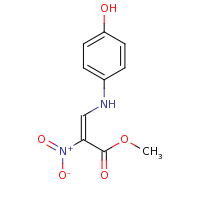 2d structure of methyl (2E)-3-[(4-hydroxyphenyl)amino]-2-nitroprop-2-enoate