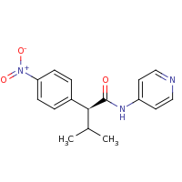 2d structure of (2S)-3-methyl-2-(4-nitrophenyl)-N-(pyridin-4-yl)butanamide