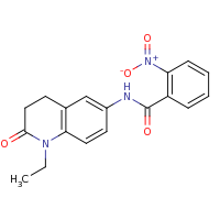 2d structure of N-(1-ethyl-2-oxo-1,2,3,4-tetrahydroquinolin-6-yl)-2-nitrobenzamide