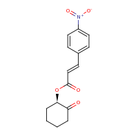 2d structure of (1R)-2-oxocyclohexyl (2E)-3-(4-nitrophenyl)prop-2-enoate