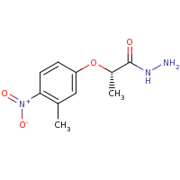 2d structure of (2S)-2-(3-methyl-4-nitrophenoxy)propanehydrazide