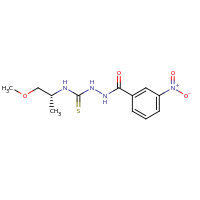 2d structure of N-({[(2R)-1-methoxypropan-2-yl]carbamothioyl}amino)-3-nitrobenzamide