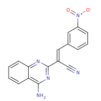 2d structure of (2E)-2-(4-aminoquinazolin-2-yl)-3-(3-nitrophenyl)prop-2-enenitrile