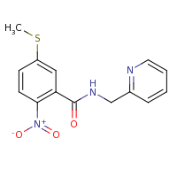2d structure of 5-(methylsulfanyl)-2-nitro-N-(pyridin-2-ylmethyl)benzamide