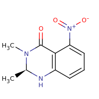 2d structure of (2R)-2,3-dimethyl-5-nitro-1,2,3,4-tetrahydroquinazolin-4-one
