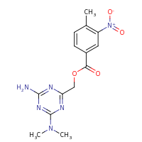 2d structure of [4-amino-6-(dimethylamino)-1,3,5-triazin-2-yl]methyl 4-methyl-3-nitrobenzoate